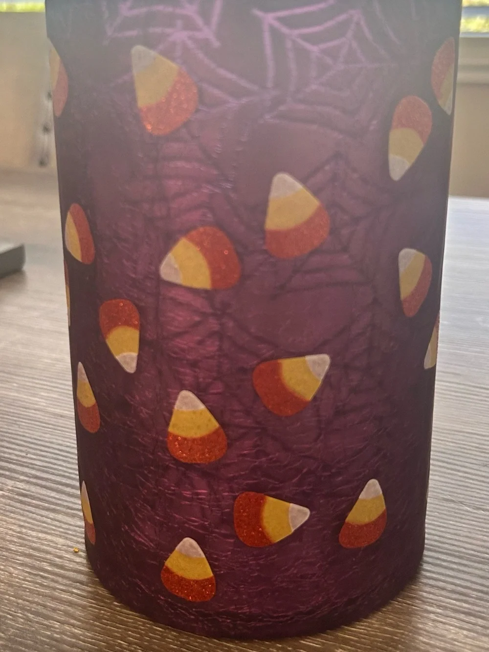 Yankee Candle Purple Candy Corn Decorative Lantern Jar Holder